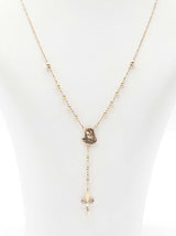 14k Yellow Gold Rosary-style Mary & Crucifix Necklace 5.4g 17 Inch Fw0826wszdu