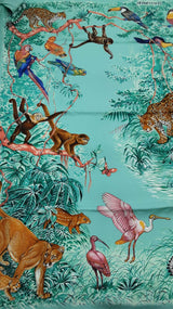 Hermès Equateur 90cm Scarf In Multicolor Washed Silk Twill Fw1026lxzdu