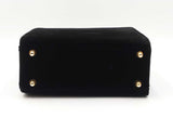 Fendi Push-lock Box Satchel In Black Velvet Fw0926cxzdu