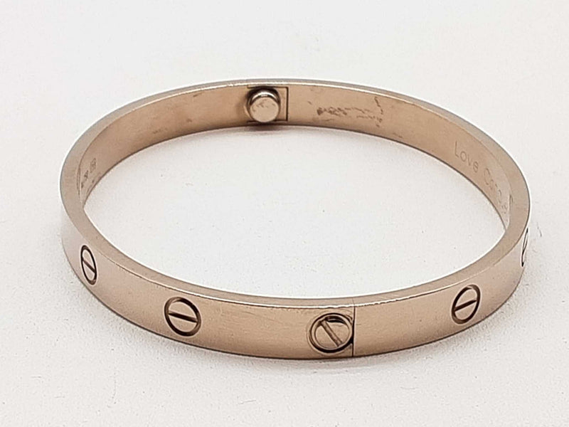Cartier Love 18k White Gold 35.6g Bangle Bracelet Cartier Size 18 Do0824pxzxmia