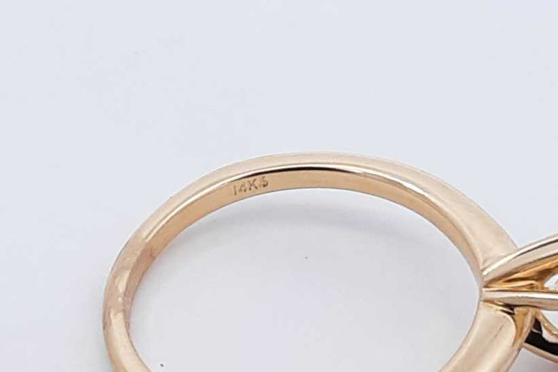 0.75ctw Pear Shape Diamond Ring In 14k Yellow Gold 2.7 Grams Size 6 Eb1125cxzdu