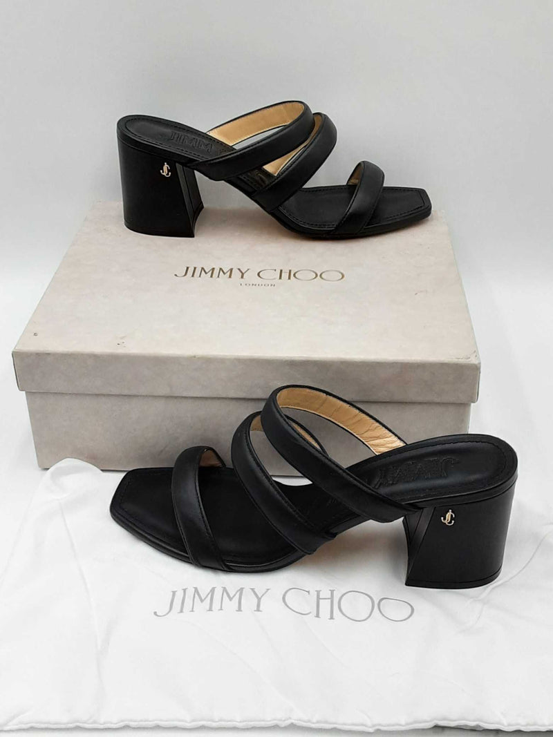 Jimmy Choo Auna Block Heel Sandals Size 41 Eb0924ixdu