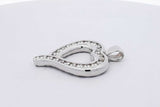 14k White Gold Diamond Heart Shaped Pendant 14.2 Grams Eb0526cxzsa