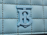 Burberry Lola Cool Sky Blue Quilted Leather Crossbody Clutch Do1224lxzde