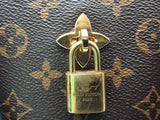 Louis Vuitton Flower Brown Monogram Black Leather Zipped Tote Do0626lixzde