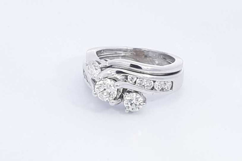 Round Diamond Approx. 1ctw Ring In 14k White Gold 7.71g Size 5.25 Eb0224lrxsa