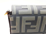 Fendi Diamonds Wallet With Chain In Two-tone Mercury Blue Ff Leather Fw0526prxdu