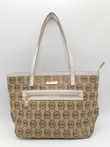 Michael Kors Cream Logo Tote Beige / Tan Handbag Aa0326ozsa