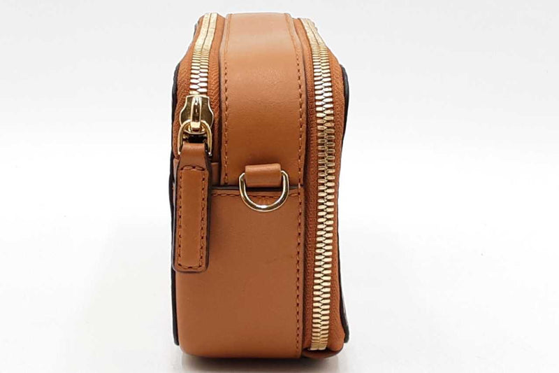 Mcm Cognac Visetos Camera Crossbody Bag Eb1125loxdu