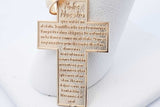14k Yellow Gold Padre Nuestro Prayer Cross Pendant 1.5 Grams Eb0426iide