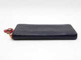 Louis Vuitton Blooming Flower Clemence Wallet In Navy Blue Monogram Empreinte Leather Fw0726lwrdu