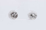 2.0cttw Lab Grown Diamond Stud Screwback Earrings 14k White Gold 1.1g Eb326wcrsa