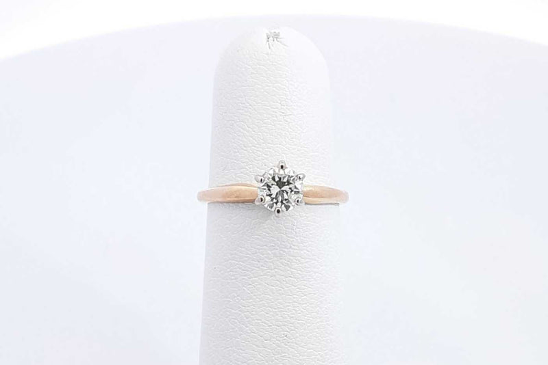 Approx. 0.45ctw Round Diamond Ring In 14k Yellow Gold 1.8g Size 4.5 Eb0824orxsa