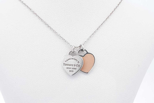 Tiffany & Co. Please Return To Tiffany Double Heart Tag Neckalce Eb1224lrxsa