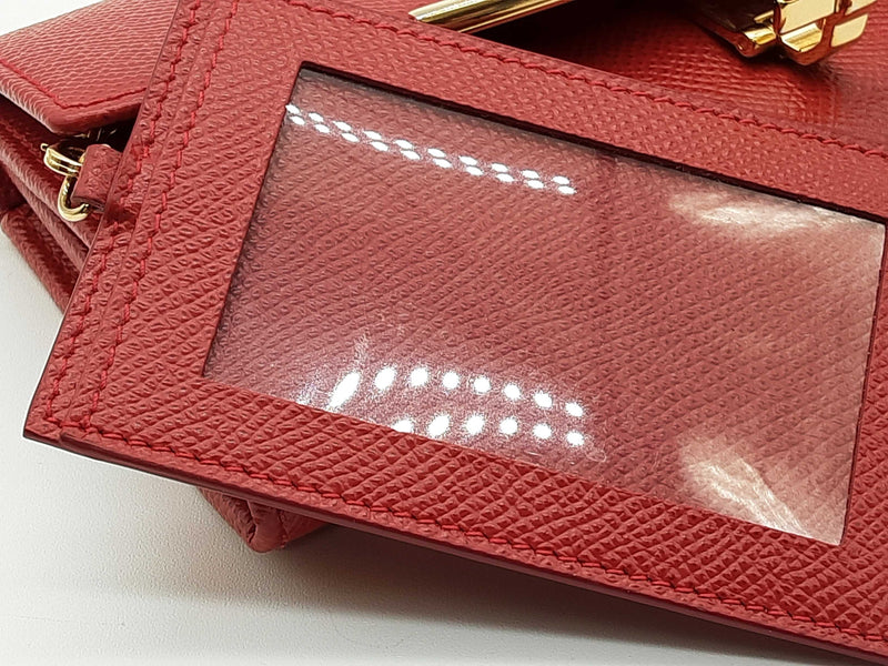 Salvatore Ferragamo Gancini Red Leather Continental Wallet Do0925lrxde