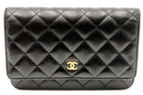 Chanel Quilted Black Leather Wallet On Chain Eb1024lcxzdu