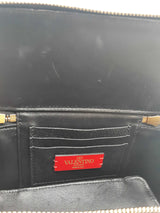 Valentino Garavani Vlogo Black Leather Vanity Case Eb1025oxzde