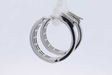 1.12ctw Lab Grown Diamond Hoop Earrings In Sterling Silver 5.6 Grams Eb0325lowdu