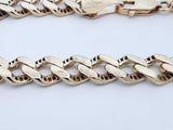 10k Yellow Gold Cuban Link Bracelet 12.4 Grams 9 Inch Eb0526ixzde