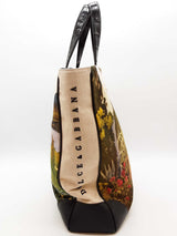 Dolce & Gabbana Alta Moda "Lago Di Como" Canvas Tote Bag Eb0326rxzde
