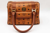 Mcm Visetos Cognac Small Boston Bag Eb0925oxzdu