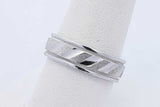 14k White Gold Wedding Band 5.8 Grams Size 8 Eb1025lixde