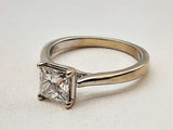 Approx 1.0 Ctw Diamond 14k White Gold 3.5g Ring Size 7 Do1224exzde