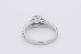 0.70cttw Diamond Ring In 14k White Gold 2.5 Grams Size 4.5 Eb0925czxsa