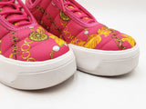 Versace Jeans Couture Fondo Ravewing Sneakers In Fuchsia Barocco Canvas Size 7 Fw0726crdu