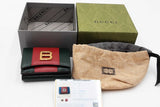 Gucci X Balenciaga The Hacker Project Web Leather Card Case Wallet Eb1224wxzdu