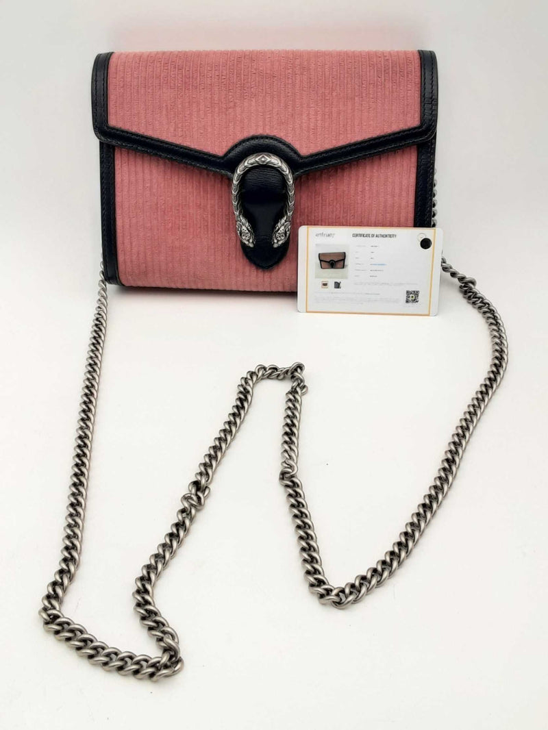 Gucci Corduroy Dionysus Wallet On Chain Eb0924lrxsa