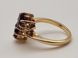 Pear Cut Amethyst 14k Yellow Gold 4.3g Ring Size 6 Do0825oxzde