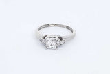 0.74ctw Princess Cut Diamond Ring In 10k White Gold 1.9 Grams Size 5 Eb1124pxzdu