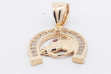14k Yellow Gold Diamond Horseshoe Pendant 4.6 Grams Eb0726orxsa