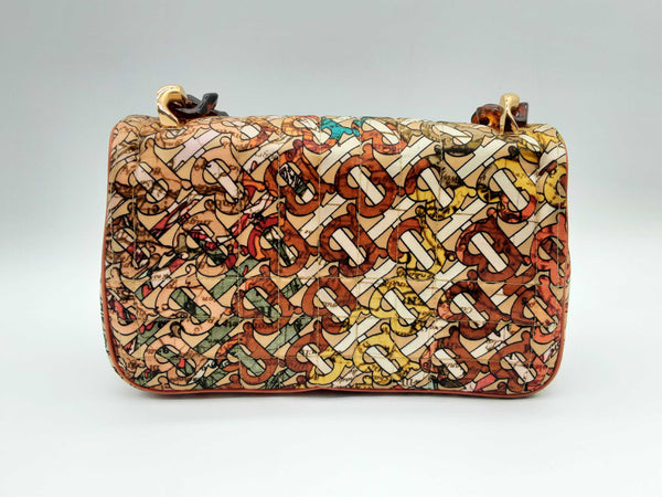 Burberry Lola Multicolor Tb Monogram Quilted Fabric Shoulder Bag Do0724ixzde