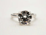 3.14 Ctw Lab Grown Diamond 14k White Gold 4.0g Ring Size 6.25 Do1124ecrde