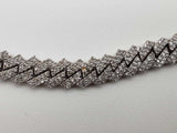 17.33 Cttw Diamonds 14k White Gold 66.7g Solid Cuban Chain 15 In Do0625woxzde