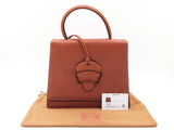 Loewe Barcelona Satchel In Brown Grained Leather Fw0926oxzdu