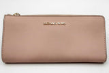 Michael Kors Jet Set Travel Pink Saffiano Leather Quarter Zip Wallet Eb0125wxdu