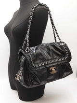 Chanel Luxe Ligne Large Flap Bag In Black Patent Leather Fw0926exzdu