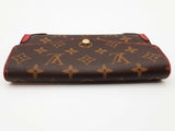 Louis Vuitton Sarah Retiro Brown Monogram Cherry Red Leather Wallet Do0926wxzde