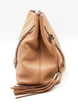 Gucci Soho Chain Shoulder Bag In Tan Pebbled Calfskin Fw0825pzxdu