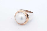 Pearl Ring In Sterling Silver 14.1 Grams Size 7 Eb1024ordu