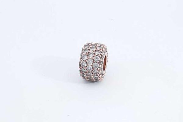 Pandora Rose Gold Plated Sparkling Pave Triple Row Charm 2.4 Grams Eb1024rdu