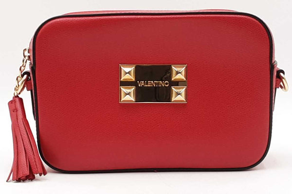 Valentino By Mario Valentino Red Leather Babette Bonbon Crossbody Eb1125lxzdu