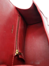Balenciaga Red Leather Hourglass Top Handle Bag Eb0626rxzde