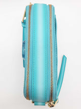 Marc Jacobs Fluoro Edge Snapshot Blue Leather Crossbody Bag Do0825ixde