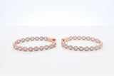 4.42 Cttw Diamond & Rose Gold Inside Out Hoop Earrings 8.7 Grams Fw0826orxzd7