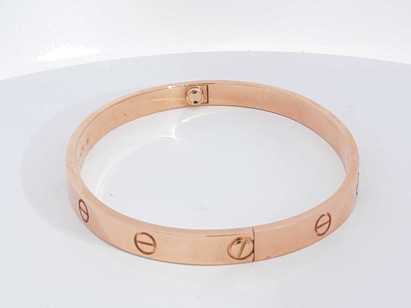 18k Rose Gold Cartier Love Bracelet 35 Grams Size 19 Aa0525lizxsa