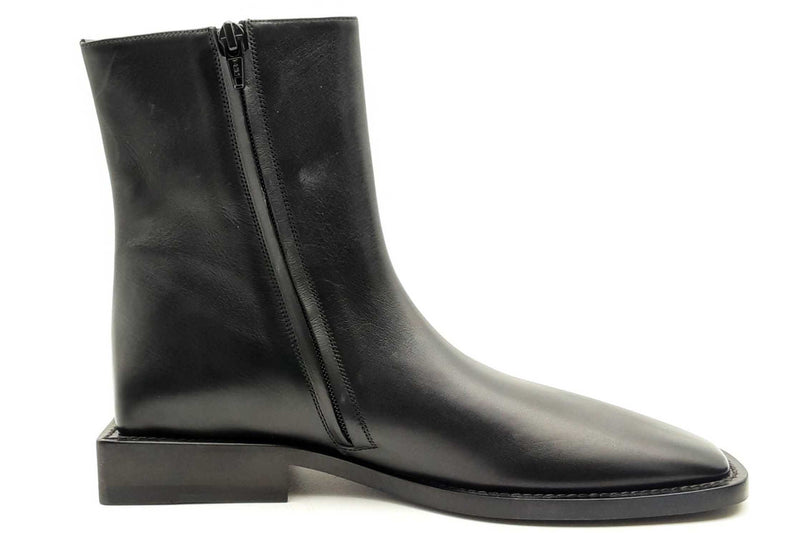 Balenciaga Square Bb Rim Black Leather Boots Size 39 Eb0423oxzsa